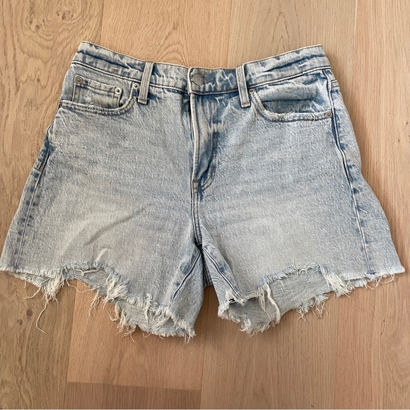pistola Pants - Pistola Frayed Hem Light Blue Jean Shorts
